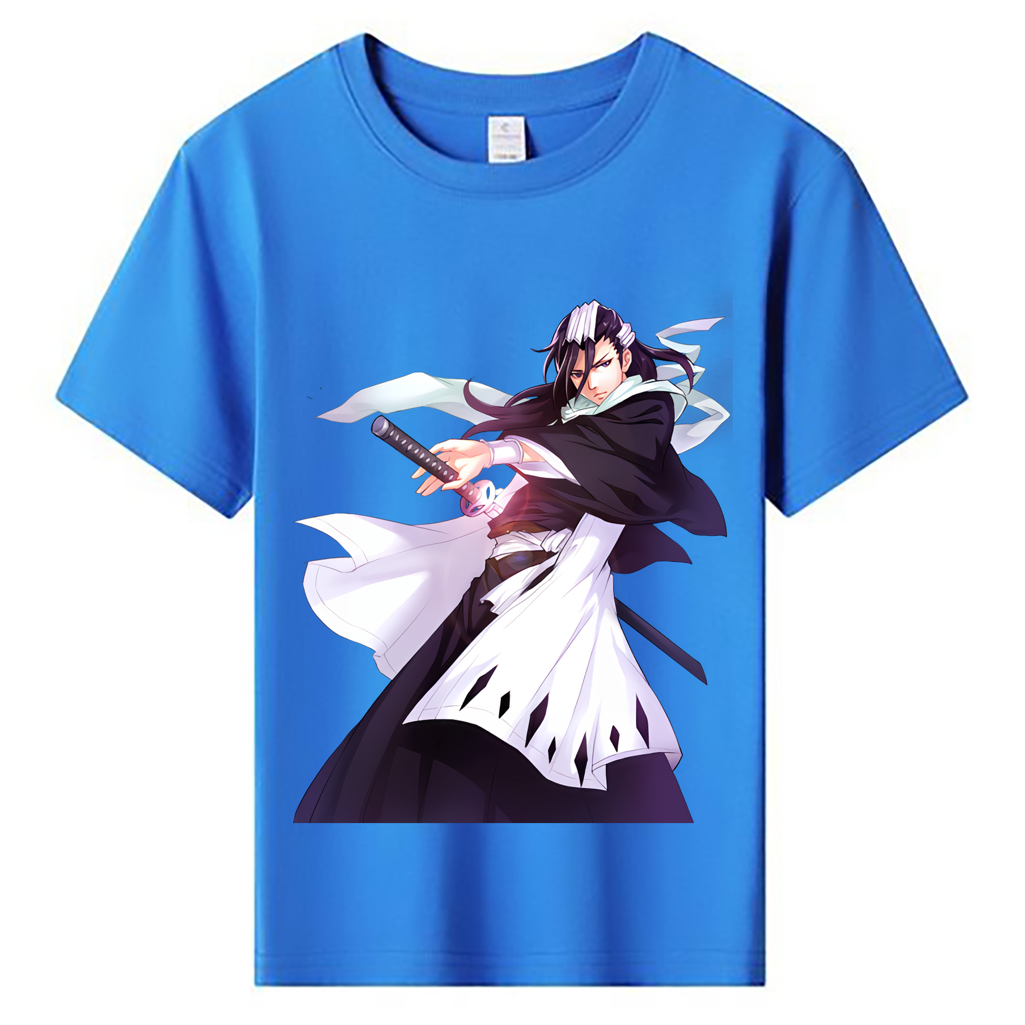 （画像用） ブリーチ くちき びゃくや BLEACH Kuchiki Byakuya 綿100％キッズTシャツ（フロントプリント）